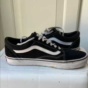 Vans Black and White Low-Top Shoes